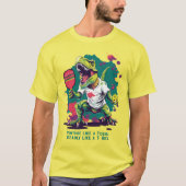 Funny t-Rex-Pickleball-T - Shirt (Vorderseite)