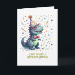 Funny T-Rex Rawr-some Birthday Karte<br><div class="desc">Mit dieser unglaublich witzig und bezaubernden Geburtstagskarte mit T-Rex, die bis zum Party gekleidet ist, machen Sie einen Dino-Liebhaber ganz besonders. Mit einem Polka-Dot Party Hut, Krawatte, rosa Brille und farbenprächtigem Konfetti-Hintergrund ist diese "Rawr-some Birthday"-Karte perfekt für Kinder, die Dinosaurier und große Lachen Liebe. Ein lustiger Weg, um in ihre...</div>