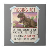 Funny T Rex Tshirt, Funny Missing Pet Tee, Dinosau Fliese (Vorderseite)
