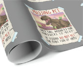 Funny T Rex Tshirt, Funny Missing Pet Tee, Dinosau Geschenkpapier (Rolleneckpunkt)