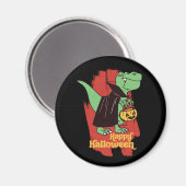 Funny T Rex Vampire Trick oder Treat Happy Hallowe Magnet (Vorderseite/Rückseite)