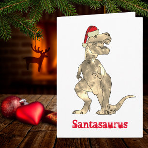 Funny T Rex Weihnachten Dinosaurier Xmas Spaß Karte