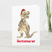 Funny T Rex Weihnachten Dinosaurier Xmas Spaß Karte (Vorderseite)