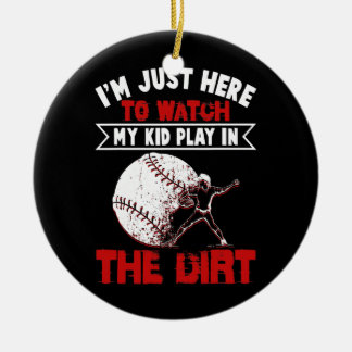 Funny T-Shirt Ball Mama Baseball Game Keramik Ornament