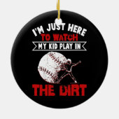 Funny T-Shirt Ball Mama Baseball Game Keramik Ornament (Hinten)