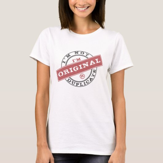 Funny T - Shirt Briefmarke Text - Anpassbar (Vorderseite)