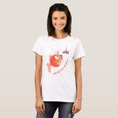 Funny T - Shirt Fish and Worm - Custom Text (Vorne ganz)