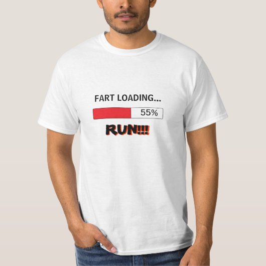 Funny T - Shirt für Männer FURZ LADEN RUN (Vorderseite)
