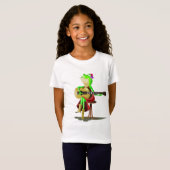 Funny T - Shirt Geschenk mit Frosch Spielgitarre (Vorne ganz)