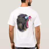 Funny T - Shirt mit Angry Mandrill und Custom Text (Rückseite)