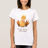 Funny T - Shirt mit Happy Duck - Benutzerdefiniert (Vorderseite)