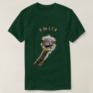 Funny T - Shirt mit Happy Ostrich - Custom Text