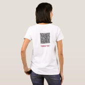 Funny T - Shirt mit Ihren QR Code Scan Info (Schwarz voll)