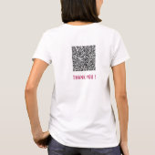 Funny T - Shirt mit Ihren QR Code Scan Info (Rückseite)