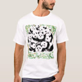 Funny T - Shirt mit Pandas - Happy Family (Vorderseite)