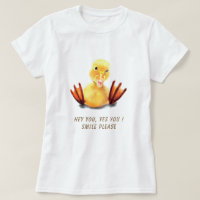 Funny T - Shirt mit Playful Duck - Lächeln