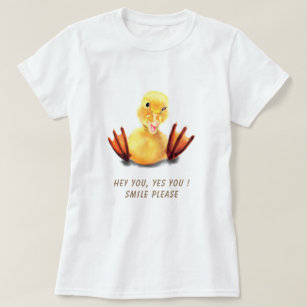 Funny T - Shirt mit Playful Duck - Lächeln