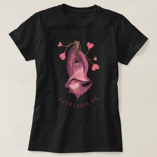 Funny T - Shirt mit Playful Sloth - Benutzerdefini (Design vorne)