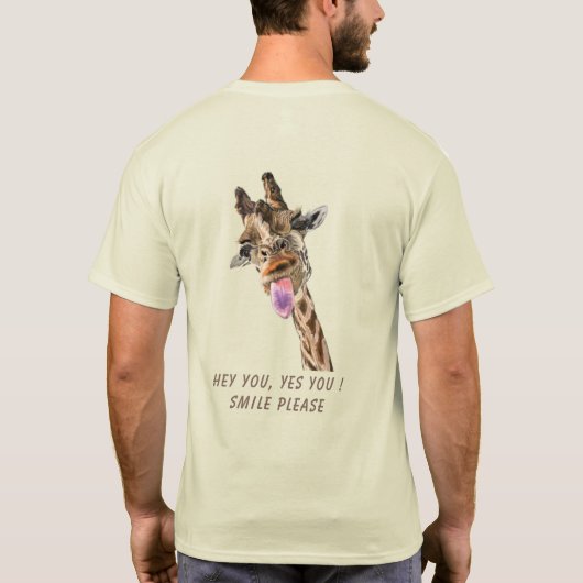 Funny T - Shirt mit spielerischer Giraffe - Benutz (Rückseite)