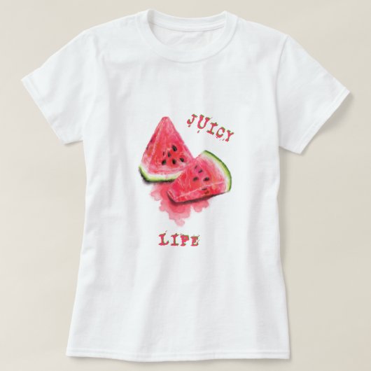 Funny T - Shirt mit Sweet Juicy Watermelons (Design vorne)