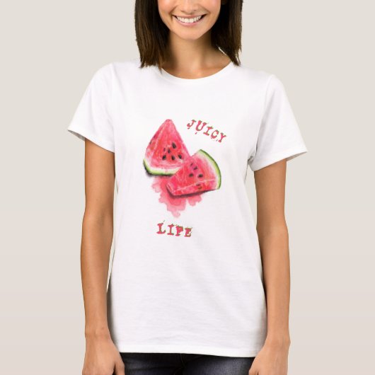 Funny T - Shirt mit Sweet Juicy Watermelons (Vorderseite)