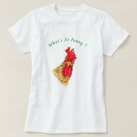 Funny T - Shirt mit überraschendem Rooster - Benut (Design vorne)