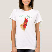 Funny T - Shirt mit überraschendem Rooster - Benut (Vorderseite)