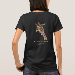 Funny T - Shirt Playful Giraffe - Benutzerdefinier