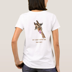 Funny T - Shirt Playful Giraffe - Dein Text
