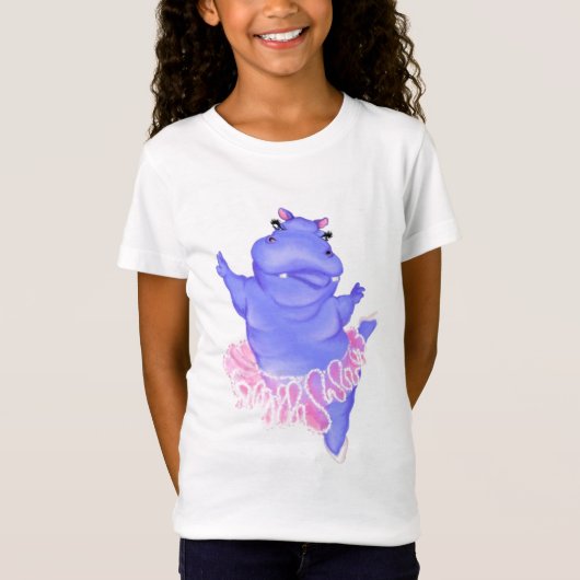 Funny T - Shirt Prima Ballerina Hippo Ballet Dance (Vorderseite)