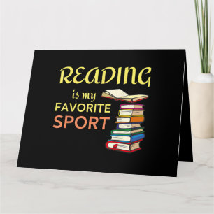 Funny T - Shirt Reading ist mein Lieblingssport fü Karte
