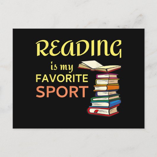 Funny T - Shirt Reading ist mein Lieblingssport fü Postkarte (Vorderseite)