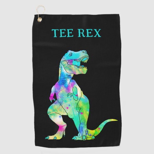 Funny T-Shirt Rex Dinosaur Vater Joke Golfhandtuch (Vorderseite)