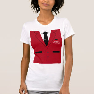 Funny T - Shirt Roter Anzug und Krawatte - Individ