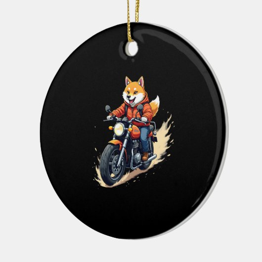 Funny T-Shirt, Shiba Inu, Motorcycle, Dog, Puppet, Keramik Ornament (Links)