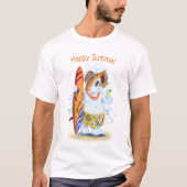 Funny T - Shirt Summer Snowman Surfen - Dein Text (Vorderseite)