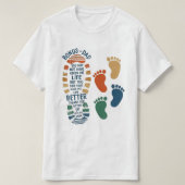 Funny t-shirt with daddy's footprint design (Design vorne)