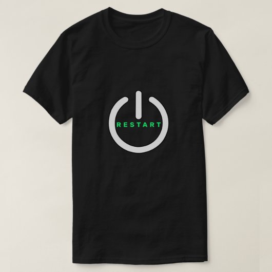 Funny T - Shirt with Reset Button - Benutzerdefini (Design vorne)