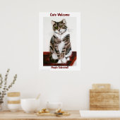 Funny Tabby Cat Art Poster (Küche)