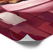 Funny Tabby Cat Bathroom Print Quirky Cat Toilet Poster (Ecke)