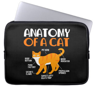 Funny Tabby Cat Eigentümer Anatomie einer Katze Laptopschutzhülle