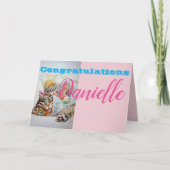 Funny Tabby Cat Glückwünsche Frauen Name Karte (Vorderseite)