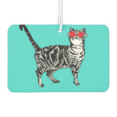 Funny Tabby Cat Katzen Sonnenbrille Car Air Freshe Autolufterfrischer (Rückseite)