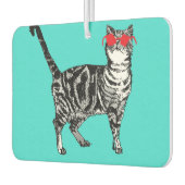 Funny Tabby Cat Katzen Sonnenbrille Car Air Freshe Autolufterfrischer (Links)