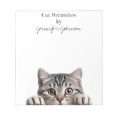 Funny Tabby Cat Notepad Notizblock (Vorderseite)