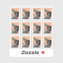 Funny Tabby Cat Pflanze Rahmen anzeigen