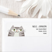 Funny Tabby Cat Rücksendeadresse (Insitu)