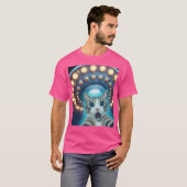 Funny Tabby Cat Selfie mit Ufos Alien Flying Sauc T-Shirt (Vorne ganz)