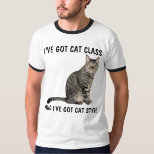 Funny Tabby Cat T - Shirt, GOT CAT-KLASSE T-Shirt