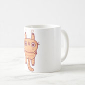 Funny Tabby Chat mit Claws zu halten Kaffeetasse (VorderseiteRechts)